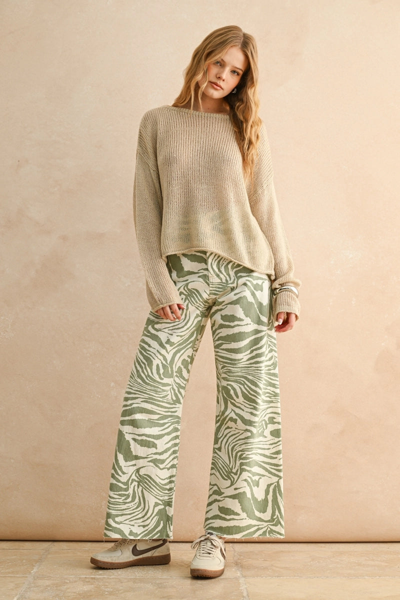 Light Weight Long Sleeve Knitted Top