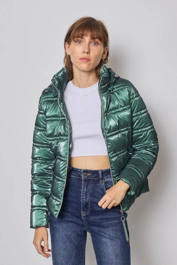 Light and Shiny Down Jacket with hood UNRIPE-Puffer Jackets-Frime-S-UNRIPE-Urbanheer