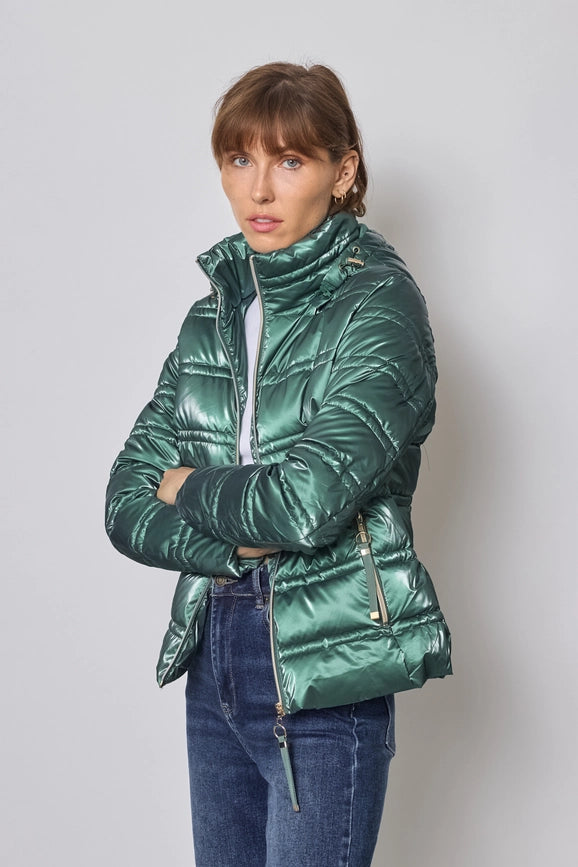 Light and Shiny Down Jacket with hood UNRIPE-Puffer Jackets-Frime-S-UNRIPE-Urbanheer