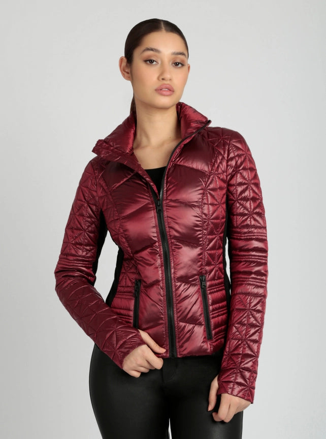 Lightweight Down Filled Packable Puffer Jls/Nb Wine-Puffer Jacket-Blanc Noir-XS-Wine (F2)-Urbanheer