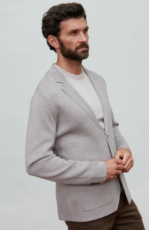 Lightweight Extra Fine Merino Wool Knitted Blazer