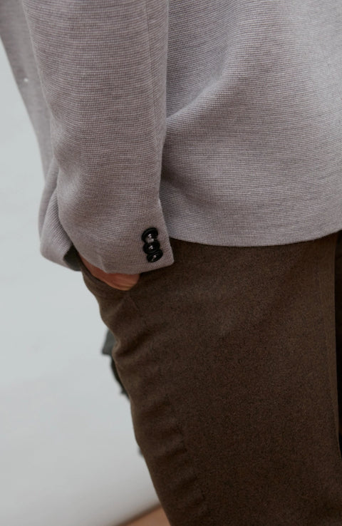 Lightweight Extra Fine Merino Wool Knitted Blazer