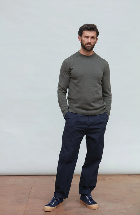 Lightweight Organic Cotton Linen Saddle Shoulder Jumper