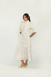 Lilac Petal Midi Belted Dress-Dress-Ellie Makir-XS-Urbanheer