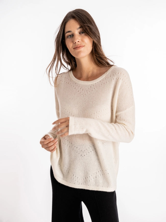 Lily Sweater Ecru-Sweater-Bel Cashmere S.C.-S-Ecru-Urbanheer