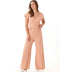 Lilyanna Smocked Jersey Flutter Sleeve Jumpsuit
