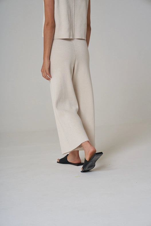 Lina Cropped Pants-Pants-Leap Concept-XS-Ecru-Urbanheer