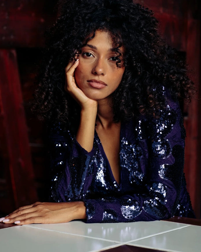 Linda Dress Purple-Dress-Torn By Ronny Kobo-XS-Purple-Urbanheer