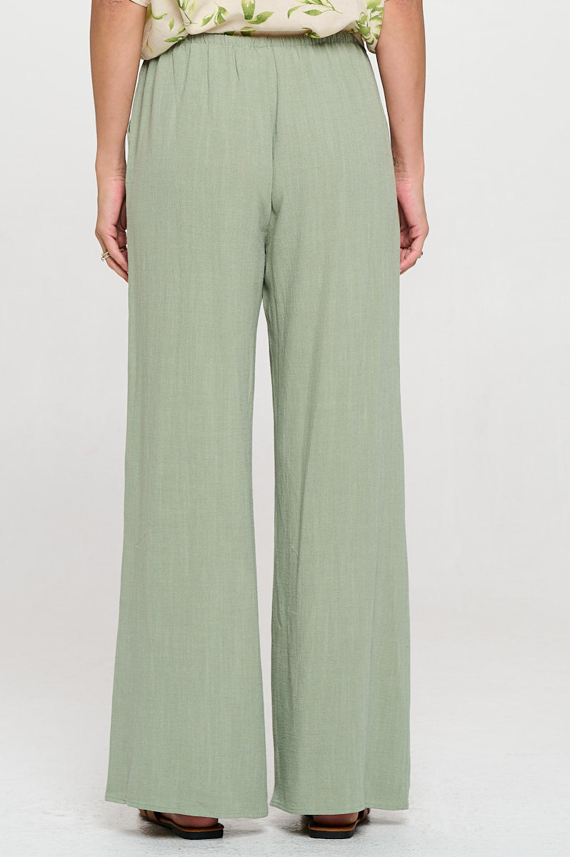 Linen Adjustable Straight Leg Pants with Pockets-New Arrival-Reneecollection-Small-OLIVE-Urbanheer