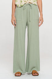 Linen Adjustable Straight Leg Pants with Pockets-New Arrival-Reneecollection-Small-OLIVE-Urbanheer