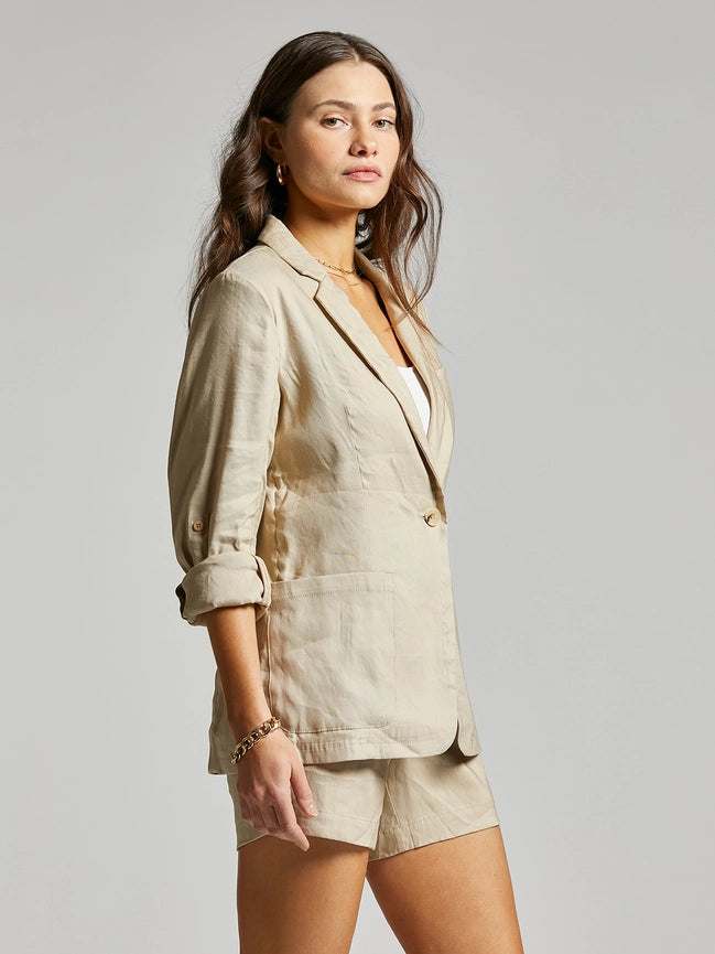 Linen Blazer - Margo Jacket SAVANNAH TAN-Blazer-Weekend Los Angeles-XS-SAVANNAH TAN-Urbanheer