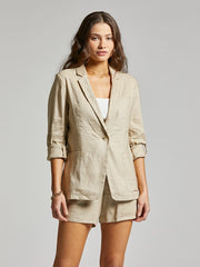 Linen Blazer - Margo Jacket SAVANNAH TAN-Blazer-Weekend Los Angeles-XS-SAVANNAH TAN-Urbanheer