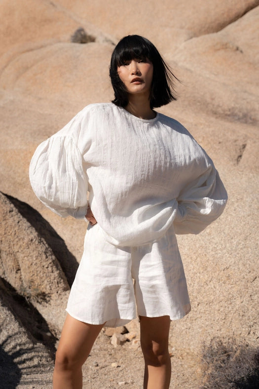 Linen Boxer Shorts-Shorts-A Perfect Nomad-S-WHITE-Urbanheer