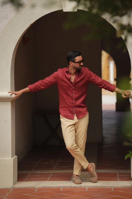 Linen Brick Fresh-Shirt-DONATO-S-Urbanheer