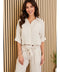 Linen Button Up Top with Front Pocket Beige-Top-MILIO MILANO-XS-Beige-Urbanheer