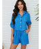 Linen Button Up Top with Front Pocket Blue Regatta-Top-MILIO MILANO-XS-Blue Regatta-Urbanheer