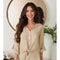 Linen Cropped Tie Blouse Earth Beige-Blouse-MILIO MILANO-XS-Earth Beige-Urbanheer