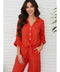 Linen Cropped Tie Blouse Red Flame-Blouse-MILIO MILANO-XS-Red Flame-Urbanheer