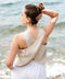 Linen Cross Back Tank Top