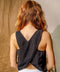 Linen Cross Back Tank Top