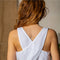 Linen Cross Back Tank Top