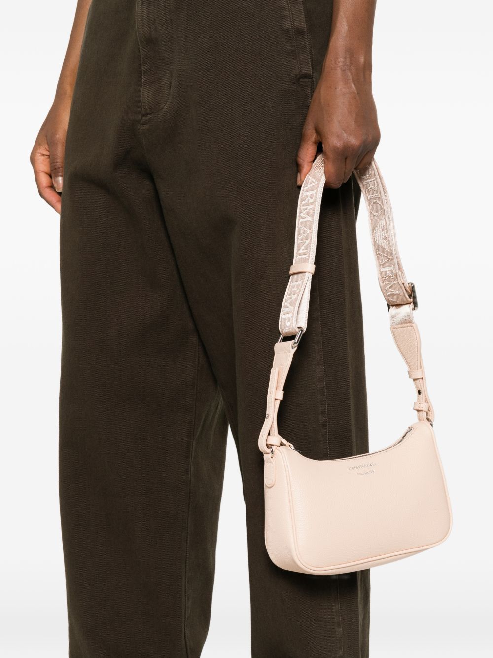 Linen Deer Print Baguette Bag for Everyday Use