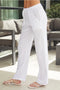 Linen Drawstring Pants-Pants-MILIO MILANO-S-WHITE-Urbanheer