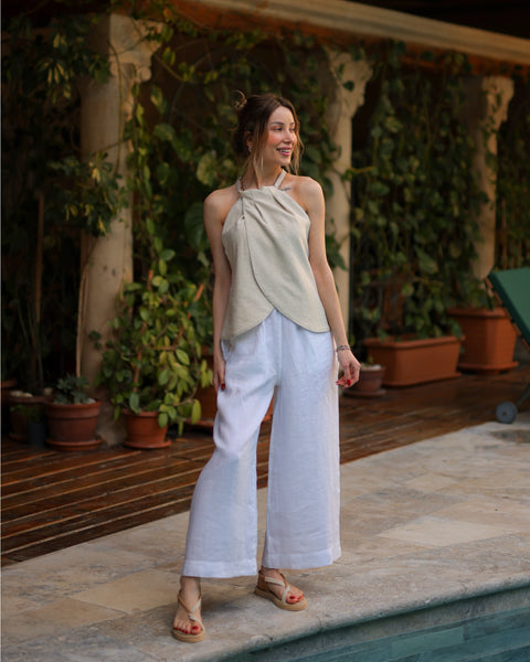 Linen Halter Top