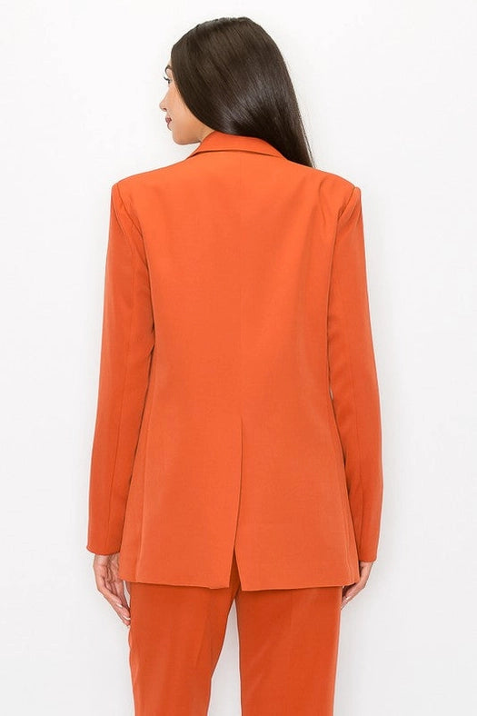 Linen Jacket with Flapped-Pockets-Jacket-One n' More Inc.-S-CARAMEL-Urbanheer