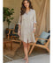 Linen L/S Button Down Mid-Length Dress Beige-Dress-MILIO MILANO-XS-Beige-Urbanheer