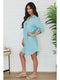Linen L/S Button Down Mid-Length Dress Blue Zuccero-Dress-MILIO MILANO-XS-Blue Zuccero-Urbanheer
