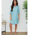 Linen L/S Button Down Mid-Length Dress Blue Zuccero-Dress-MILIO MILANO-XS-Blue Zuccero-Urbanheer