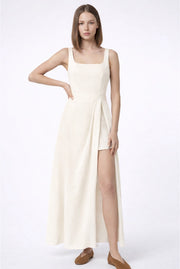 Linen Layered Slit Dress