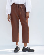Linen Pants Fuji in Cacao Brown-Pants-MagicLinen-XS-Urbanheer