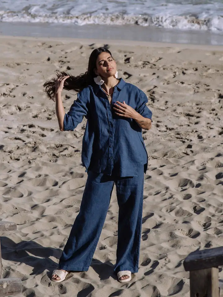 Linen Pants Pemba in Deep Navy Blue-Pants-MagicLinen-XS-Deep Navy Blue-Urbanheer