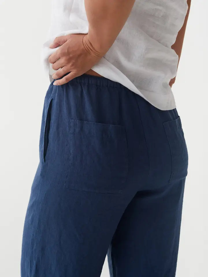 Linen Pants Pemba in Deep Navy Blue-Pants-MagicLinen-XS-Deep Navy Blue-Urbanheer