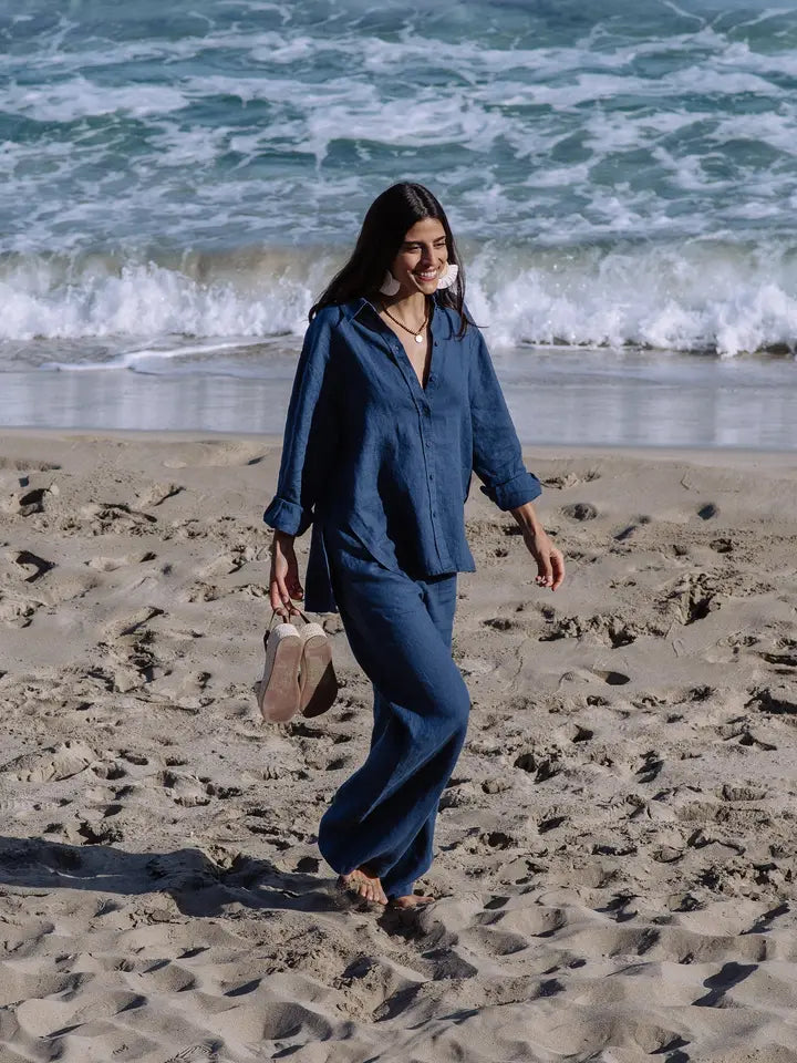 Linen Pants Pemba in Deep Navy Blue-Pants-MagicLinen-XS-Deep Navy Blue-Urbanheer