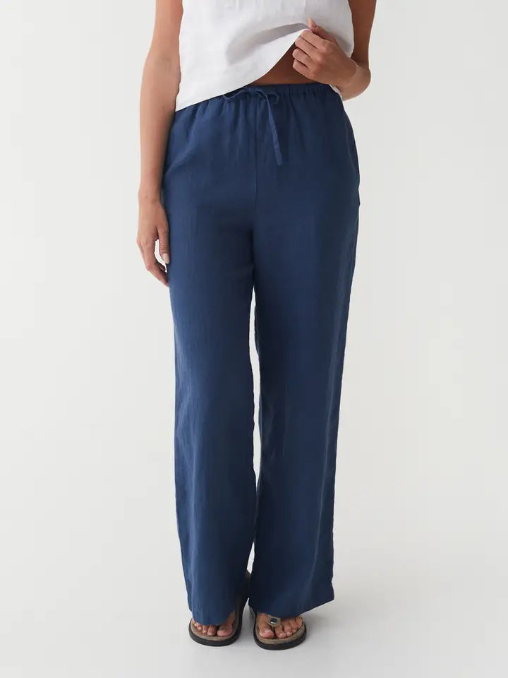 Linen Pants Pemba in Deep Navy Blue-Pants-MagicLinen-XS-Deep Navy Blue-Urbanheer
