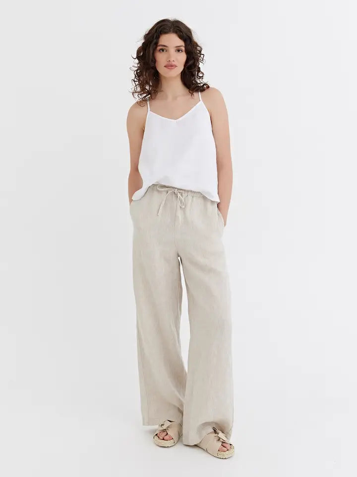 Linen Pants Pemba in Natural Melange-Pants-MagicLinen-XS-Natural Melange-Urbanheer