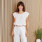 Linen Pants with Side Panel