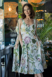 Linen Passion Midi Dress-Dress-Greenkiss-S-Passion Fruit-Urbanheer