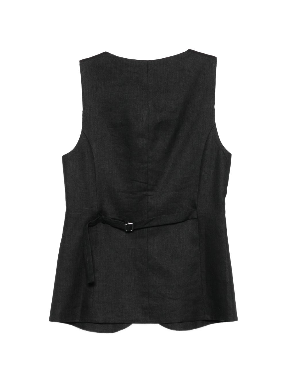 Linen Sleeveless Vest with Pockets for Summer Comfort