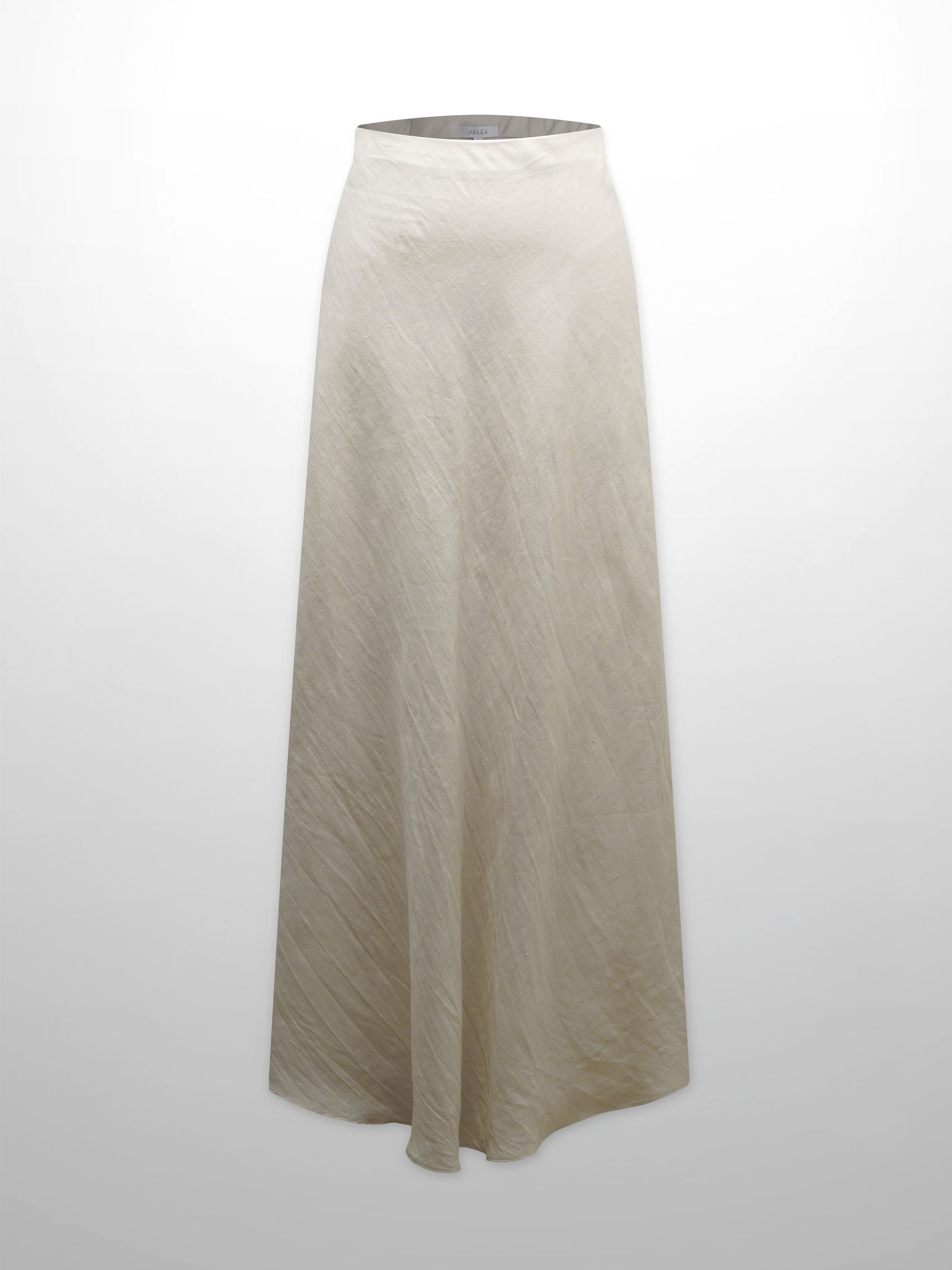 Linen Slip Skirt-Ecru-1