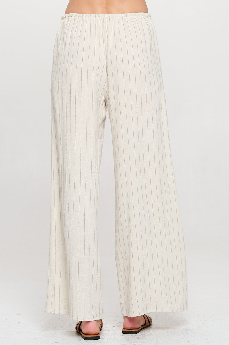 Linen Striped Adjustable Straight Leg Pants with Pockets-New Arrival-Reneecollection-Small-LINEN-Urbanheer