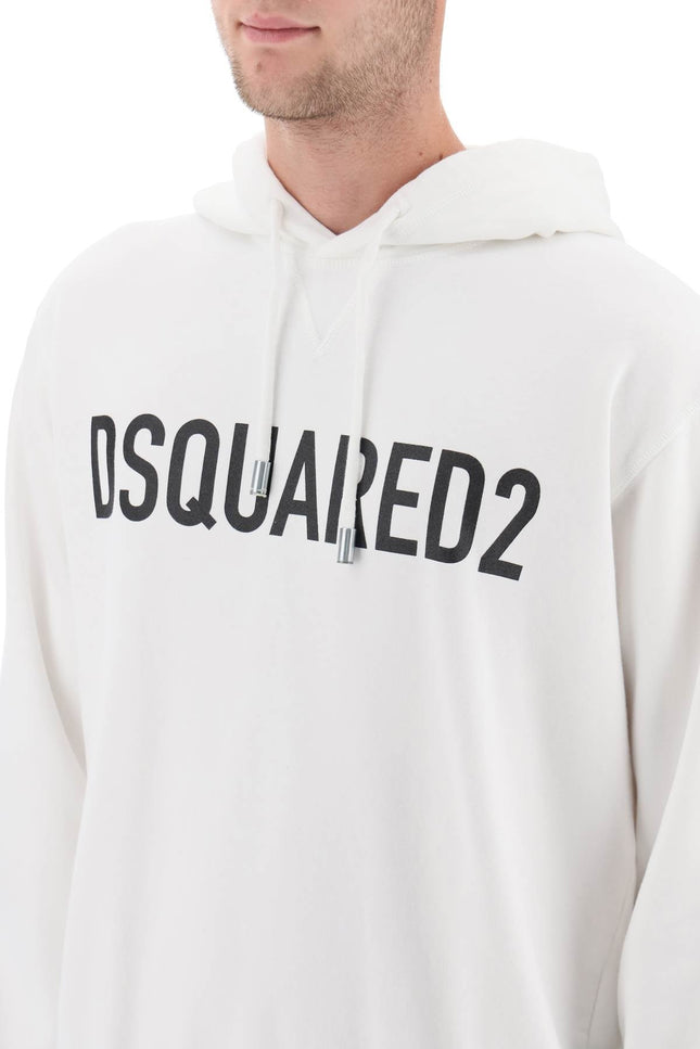 Logo Print Hoodie-men > clothing > t-shirts and sweatshirts > sweatshirts-Dsquared2-Urbanheer