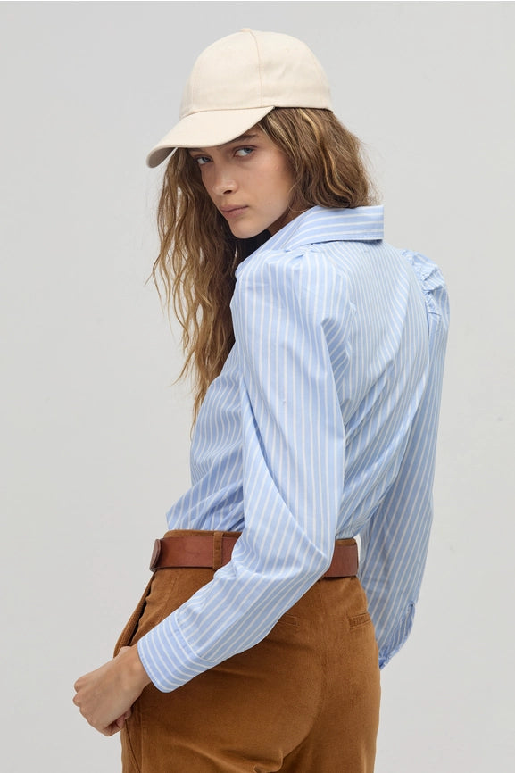 Lola Poplin Shirt - Calma Stripes-Shirt-Lanhtropy-XS-Calma Stripes-Urbanheer