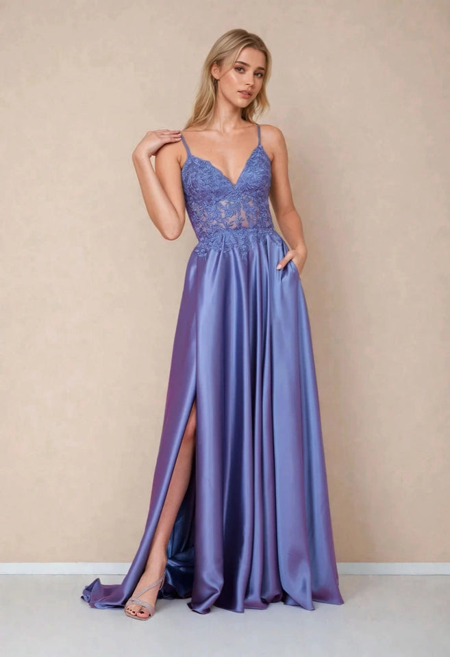 Long Chiffon Lace Illusion Formal Prom Dress-Dress-Dylan & Davids-4-Periwinkle-Urbanheer