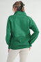 Long Dove Funnel Neck Half Zip Lily Pad-Pullover-AEMI + CO-S-Urbanheer