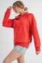 Long Dove Funnel Neck Half Zip Tomato-Pullover-AEMI + CO-S-Urbanheer
