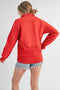 Long Dove Funnel Neck Half Zip Tomato-Pullover-AEMI + CO-S-Urbanheer